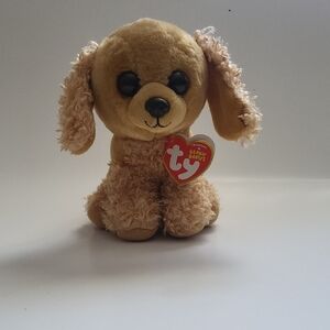 Ty Beanie Babies Sadie Tan and Brown Dog Plush